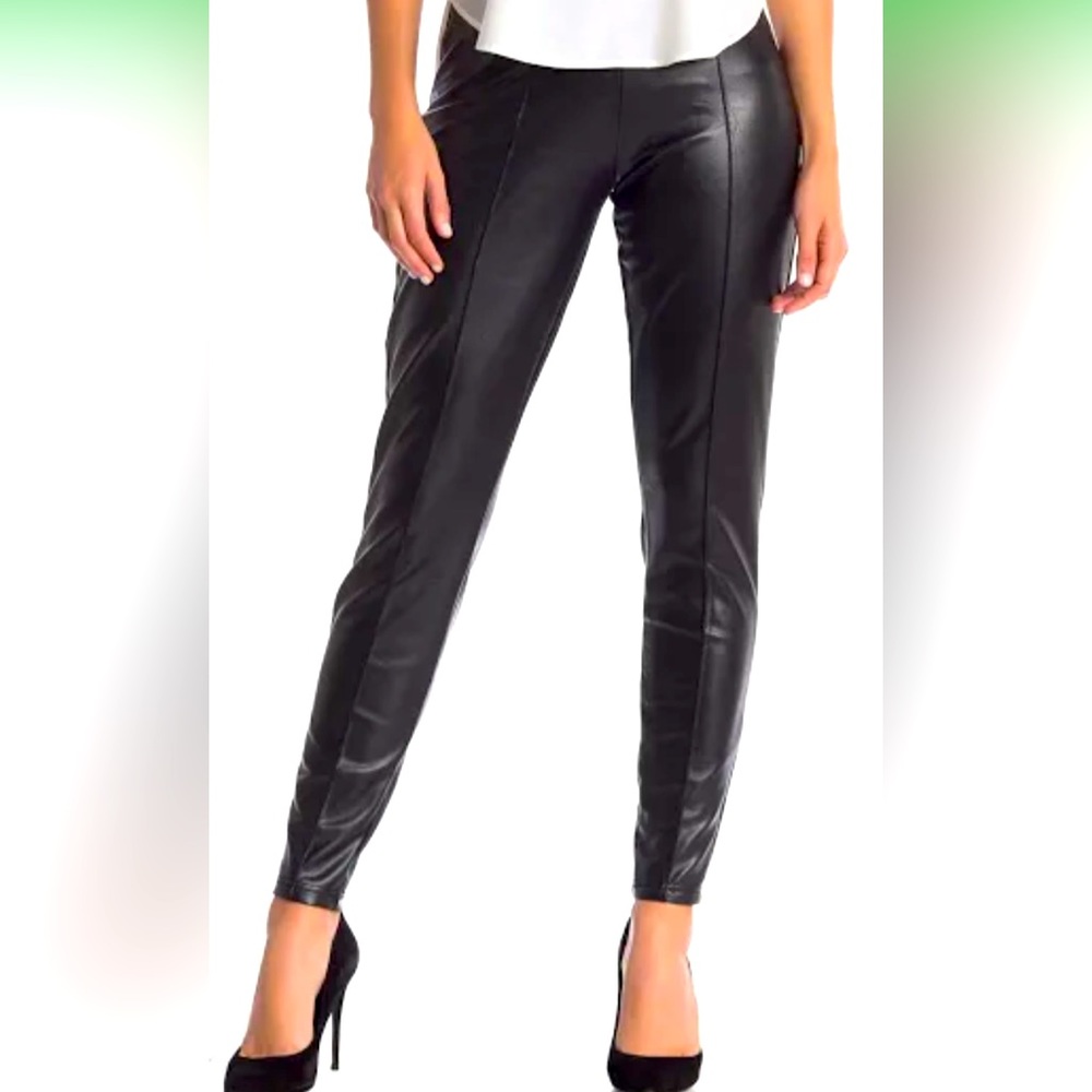 Hue pleather, faux leather leggings.